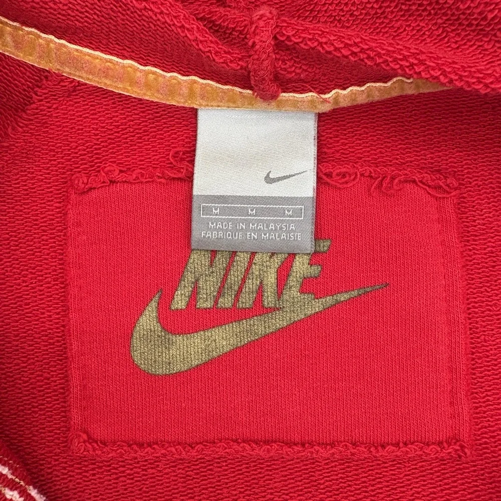 Nike‎ Hoodie Womens M Red Full Zip Nike Country Graphic Sweatshirt Fleece Raglan